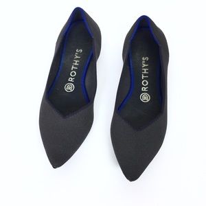 ROTHYS dark gray pointed toe flats